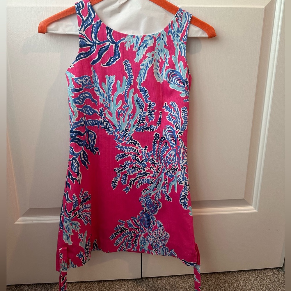 Girls’ Lily Pulitzer pink and blue dress